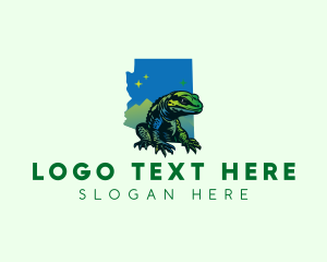 State Animal - Arizona Gila Monster Lizard logo design