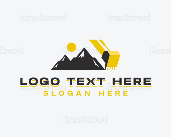 Excavator Mining Contractor Logo