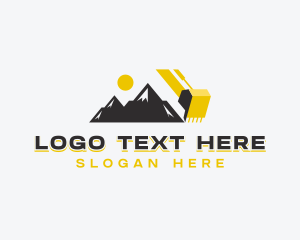 Contractor - Excavator Mining Contractor logo design