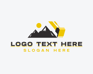 Excavator Mining Contractor Logo