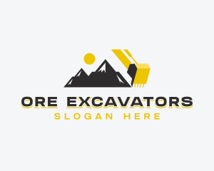 Mining - Excavator Mining Contractor logo design