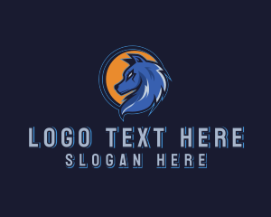 Dog - Moon Wolf Esports logo design