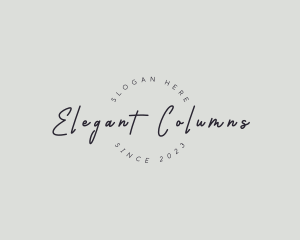 Handwritten Elegant Business logo design