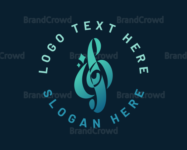 Gradient Music Note Logo