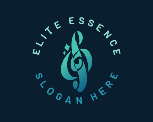 Singer - Gradient Music Note logo design