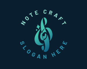 Note - Gradient Music Note logo design