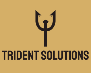 Trident Dog Groomer logo design