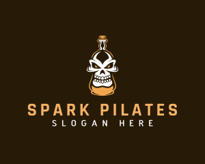 Scary Skull Bottle Logo