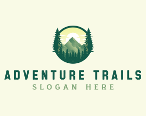 Adventure Forest Mountain logo design