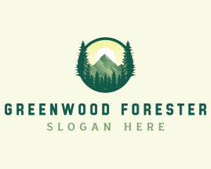 Adventure Forest Mountain logo design