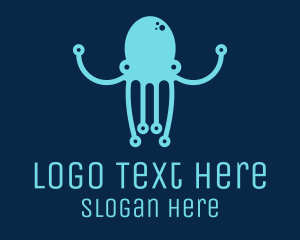 Ocean - Startup Tech Octopus logo design
