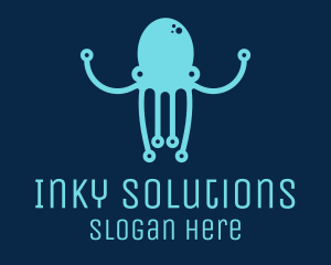 Squid - Startup Tech Octopus logo design