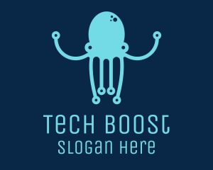 Startup Tech Octopus logo design