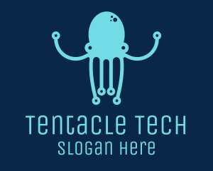 Tentacle - Startup Tech Octopus logo design