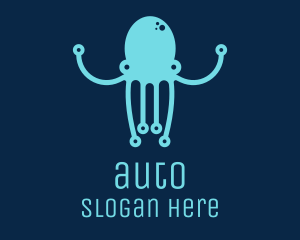 Squiggle - Startup Tech Octopus logo design