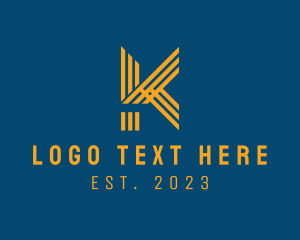 Yellow - Digital Professional Letter K logo design