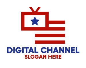 Channel - American TV Media logo design