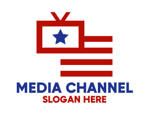 Channel - American TV Media logo design