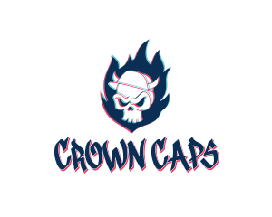 Skull Cap Horns logo design