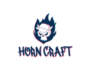 Horns - Skull Cap Horns logo design