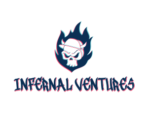 Satan - Skull Cap Horns logo design