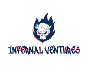 Skull Cap Horns logo design