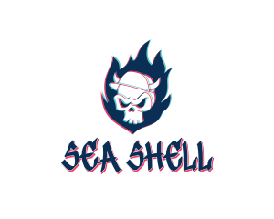 Skull Cap Horns logo design