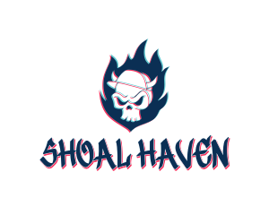 Skull Cap Horns logo design