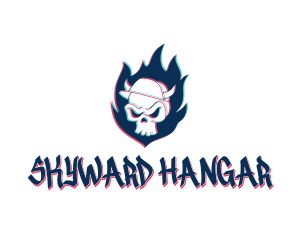 Skull Cap Horns logo design