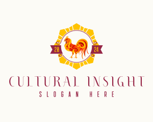 Mythological Sarimanok Rooster logo design