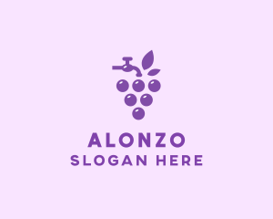 Faucet Grape Juice logo design