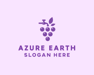 Faucet Grape Juice logo design