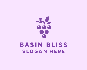 Faucet Grape Juice logo design