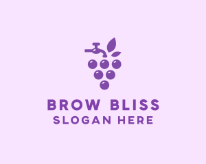 Faucet Grape Juice logo design