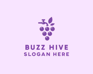 Faucet Grape Juice logo design