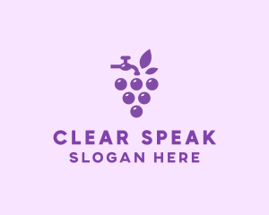 Faucet Grape Juice logo design