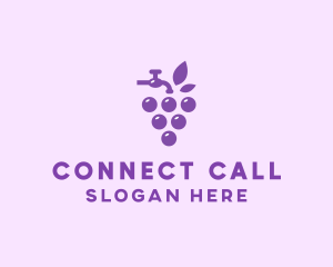 Faucet Grape Juice logo design