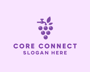 Faucet Grape Juice logo design