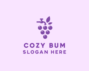 Faucet Grape Juice logo design