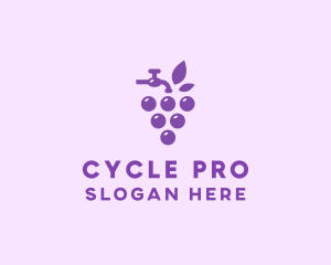 Faucet Grape Juice logo design