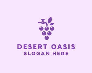 Faucet Grape Juice logo design