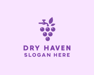 Faucet Grape Juice logo design