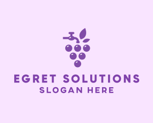 Faucet Grape Juice logo design