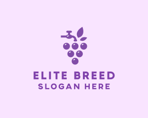 Faucet Grape Juice logo design