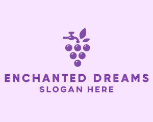 Faucet Grape Juice logo design