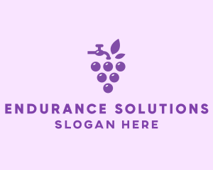 Faucet Grape Juice logo design