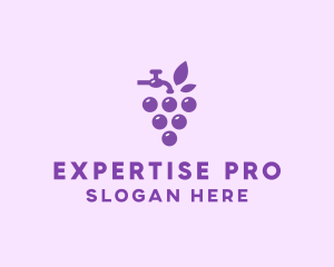 Faucet Grape Juice logo design