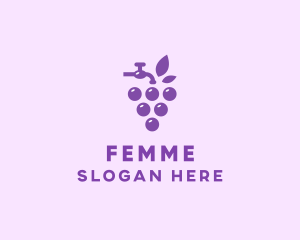 Faucet Grape Juice logo design