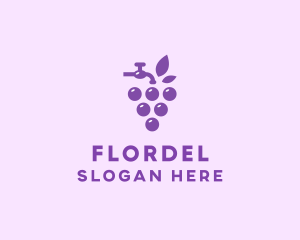 Faucet Grape Juice logo design