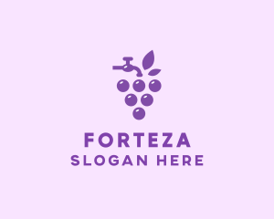 Faucet Grape Juice logo design